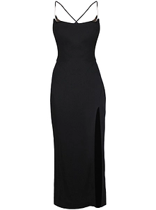 Mugler Metallic Detailed Cocktail Dress