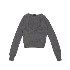 Mugler V-Neck Knit Top