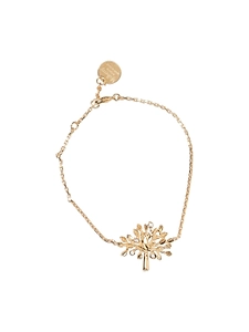 Mulberry Logo Pendant Embellished Chained Bracelet