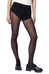 Namacheko Raw-Cut Hem Mini Shorts