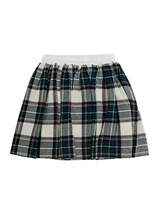 Nanan Checked Elastic-Waist Skirt