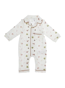 Nanan Printed Collared Onesie