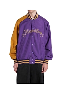 Needles Logo Embroidered Button-Up Bomber Jacket