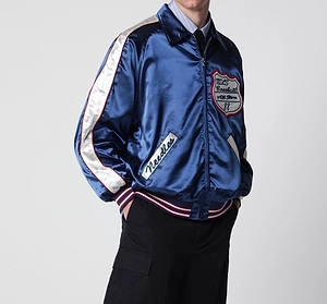 Needles Logo Embroidered Zipped Stadium Jacket