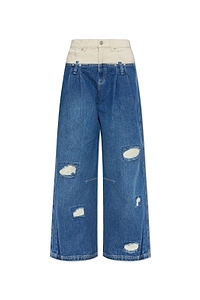 Munthe Nezza Two-Tone Wide-Leg Jeans