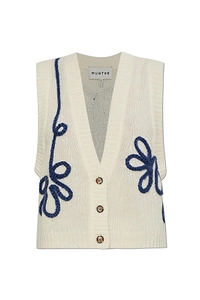 Munthe Nowland Floral Knitted Vest