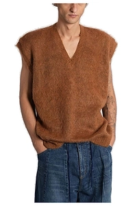 Needles V-Neck Knitted Vest