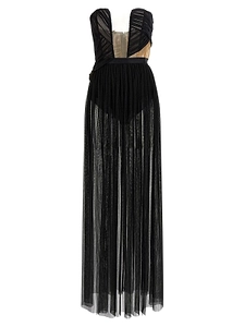 Nensi Dojaka Corsetto Draped Gown Dress