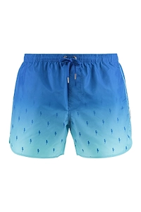 Neil Barrett Micro Bolts Drawstring Swim Shorts