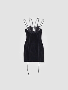 Nensi Dojaka Draped Bra Mini Dress
