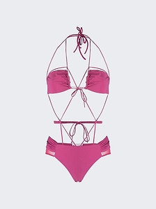 Nensi Dojaka Self Tied Gathered Bra Swimsuit