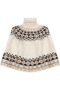 Munthe Verst Patterned Turtleneck Cape