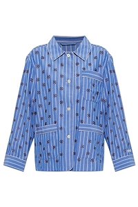 Munthe Vintager Embellished Striped Shirt