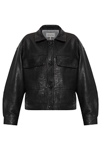 Munthe Vineth Cropped Leather Jacket