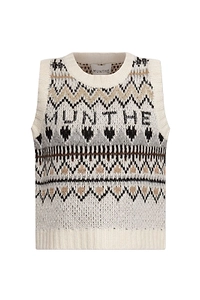 Munthe Vitalism Patterned Knit Vest