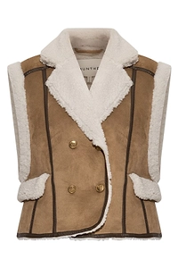 Munthe Vigor Shearling-Trim Vest
