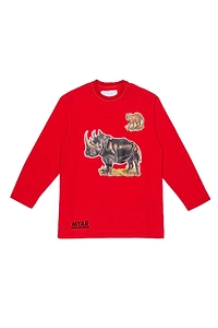 Myar Kids Animals Printed Long-Sleeved T-Shirt
