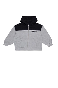 Myar Kids Two-Tone Zipped Hoodie