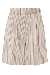 Myths Striped Drawstring Shorts