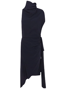 N°21 Draped Asymmetric Midi Dress
