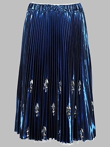 Embellished Pleated Skirt