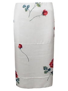 Floral Printed Pencil Skirt