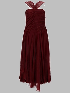 N°21 Halter Chiffon Midi Dress