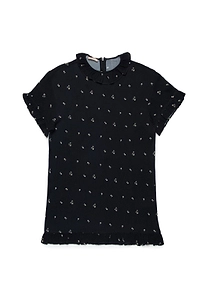 Allover Palm Printed Mini Dress