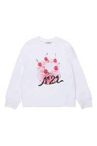 N°21 Kids Cake-Printed Crewneck Sweatshirt