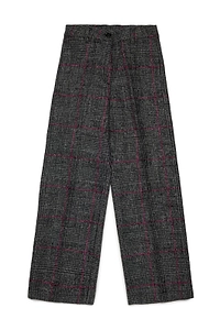 N°21 Kids Checked Wide-Leg Pants