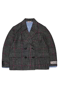N°21 Kids Checked Double-Breasted Blazer
