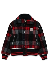 N°21 Kids Checked Bomber Jacket