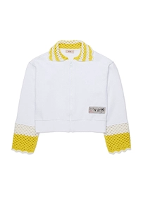 N°21 Kids Crochet-Trim Logo Patch Sweatshirt