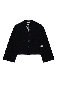 Floral Intarsia Cardigan