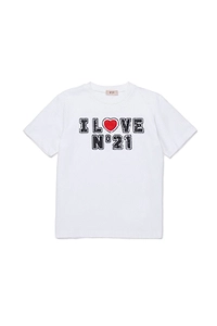 N°21 Kids Logo Printed Crewneck T-Shirt