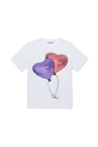 N°21 Kids Heart Graphic Crewneck T-Shirt
