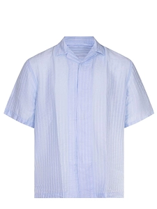 Vincent Striped Cuban-Collar Shirt
