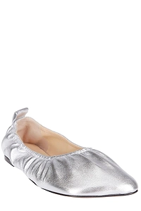 Niccolò Pasqualetti Obliqua Ruched Ballet Flats