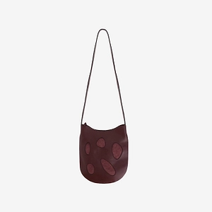 Suede-Panel Shoulder Bag