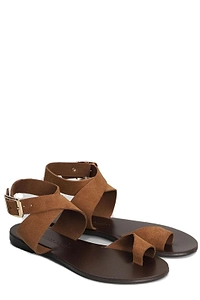 Nicolas Lainas Buckle Detailed Flat Sandals