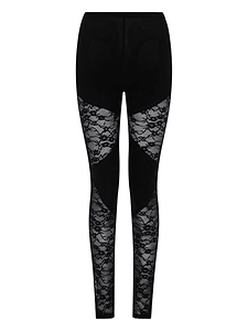Nina Ricci Patchwork Lace Panel Leggings