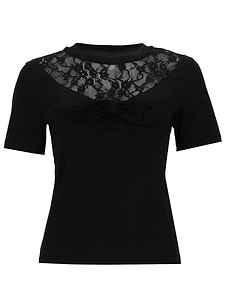 Nina Ricci Lace Panel Bow Top