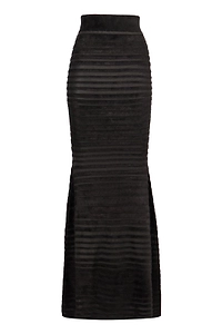 Nina Ricci Tonal Stripe Mermaid Skirt