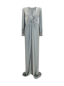 Nissa Draped Crossover Maxi Dress