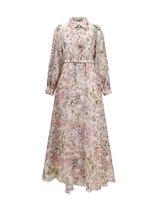 Nissa Floral Belted Maxi Dress