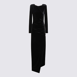 Ruched Crystal-Trim Maxi Dress