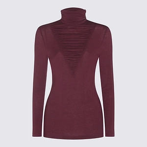 Nissa Ruched Turtleneck Top