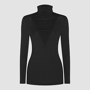Nissa Ruched High Neck Top