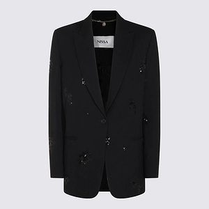 Nissa Sequined Single-Breasted Blazer