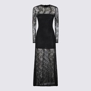 Nissa Sheer Lace Maxi Dress